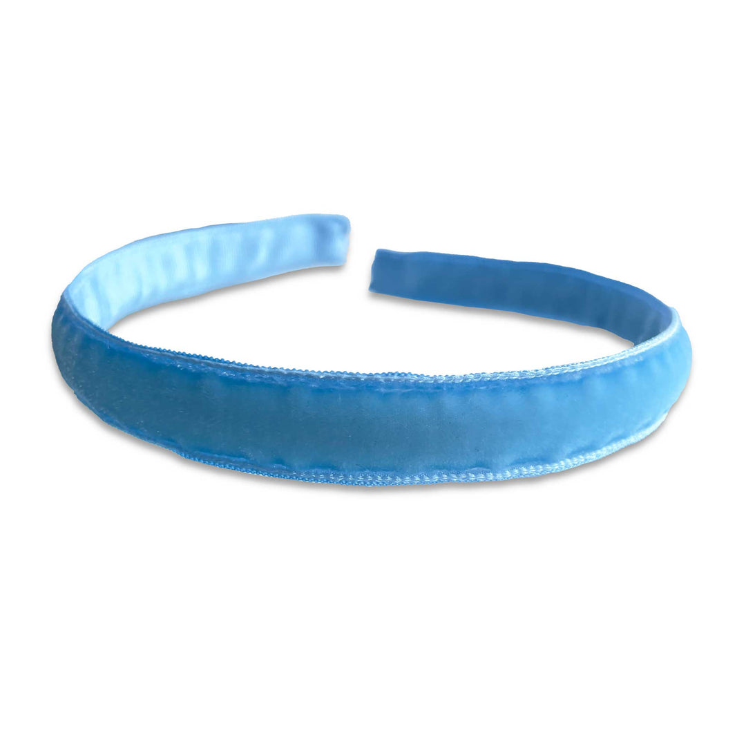 Single velvet headband- Baby Blue – Eva display picture 2