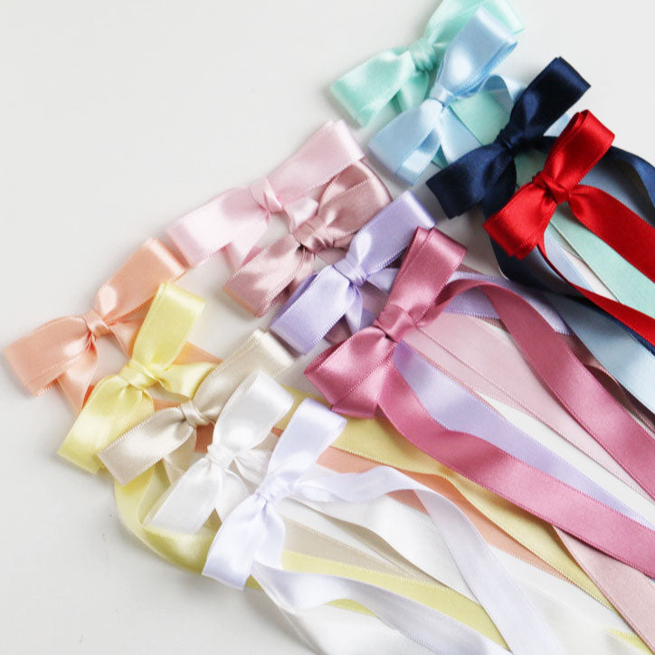 Baby Blue- Satin long tail bow