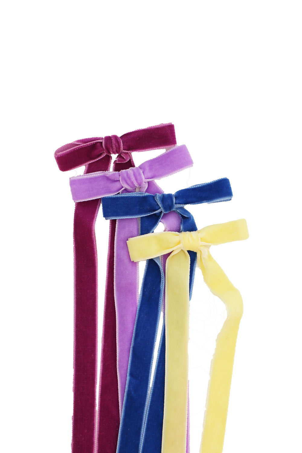 Velvet long tail bow-Moss Green – Eva display picture 1
